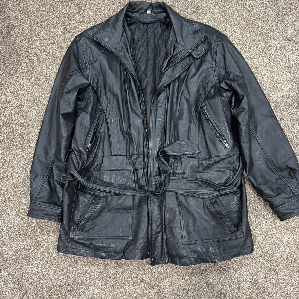Men's Black Leather Jacket
